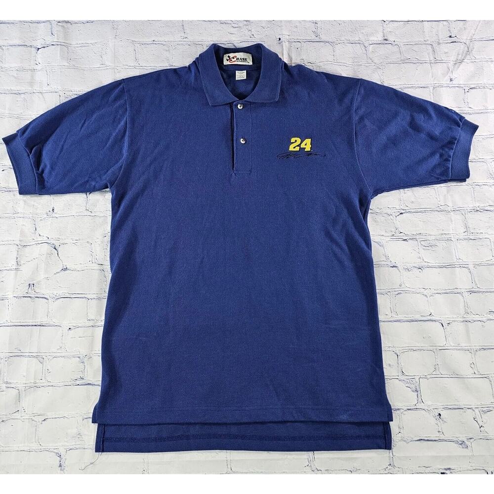 Jeff Gordon #24 Chase Authentics NASCAR Polo Blue Golf Shirt MENS SIZE M